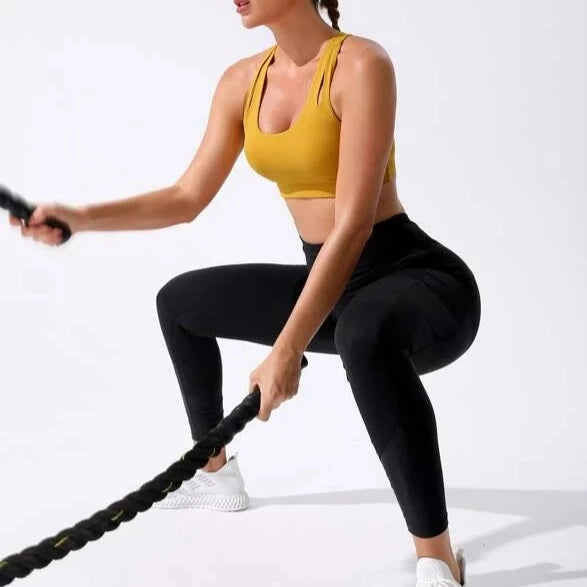 Leisure Cut Out Racer Back Sports Bra