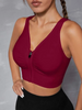 Cut Out Back Ruched Zip Up Sports Bra