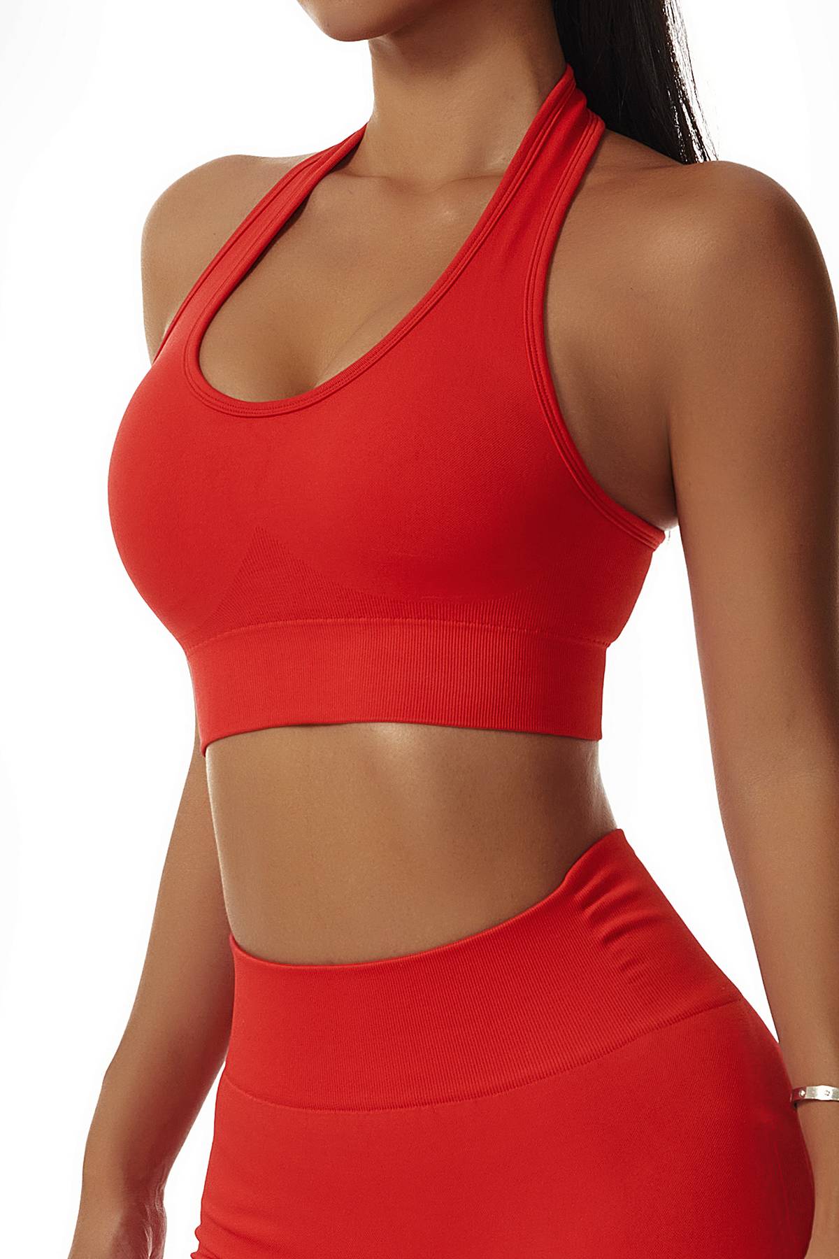 Halter Neck Backless Sports Bra