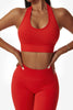 Halter Neck Backless Sports Bra