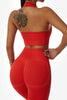 Halter Neck Backless Sports Bra