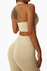 Halter Neck Backless Sports Bra