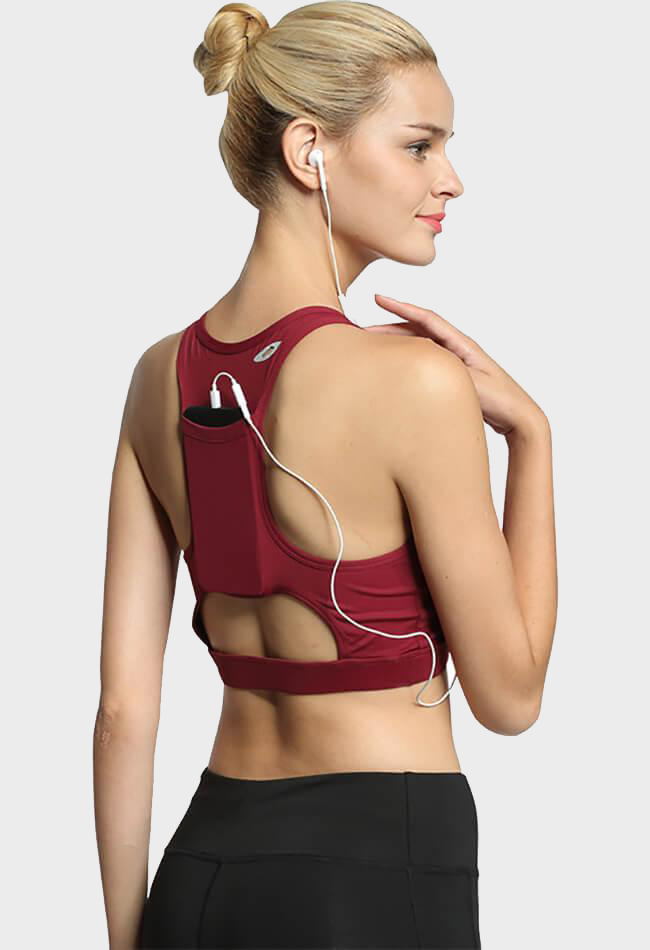 Pocket Racerback Sports Bra