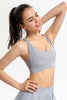 Ribbed Racerback Sports Bra High Support