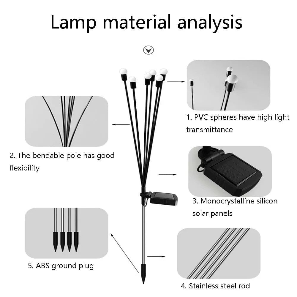 Best Seller🔥 Solar Powered Firefly Garden Light