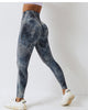 Women Seamless High Waist Tie-dye Slim Fitness Workout Leggings S-L