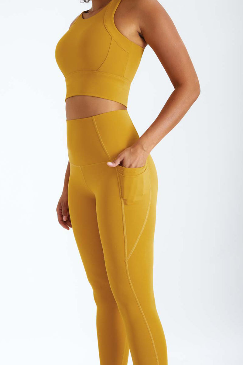 Lihuahatter™ High Stretch Yellow Pine Leggings