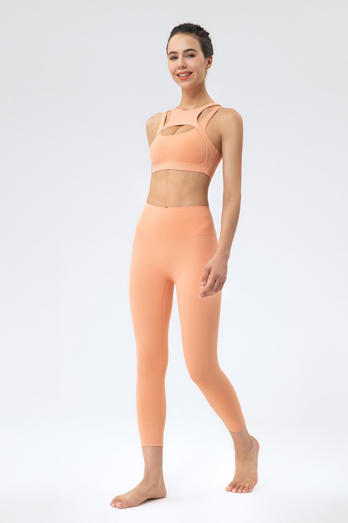 Ribbed Racerback Sports Bra High Support