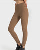 Women Solid Color High Waist Breathable Yoga Leggings 4-12
