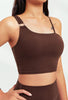 Asymmetrical Shoulder Backless Sports Bra