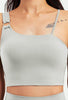 Asymmetrical Shoulder Backless Sports Bra
