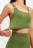 Asymmetrical Shoulder Backless Sports Bra