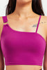 Asymmetrical Shoulder Backless Sports Bra