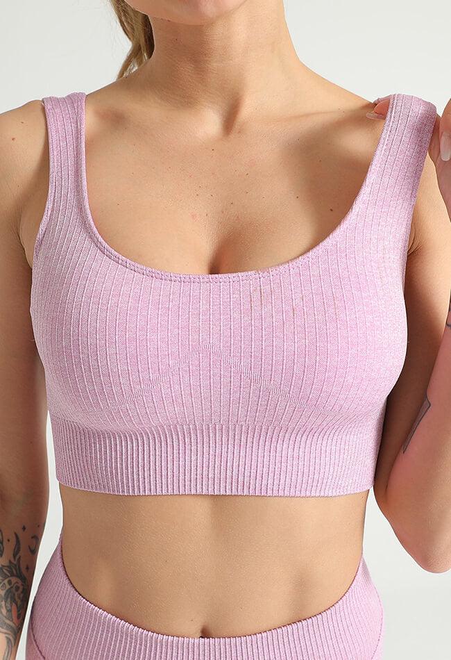 Basic Comfort Ribbed Seamless Sports Bra - The Elite