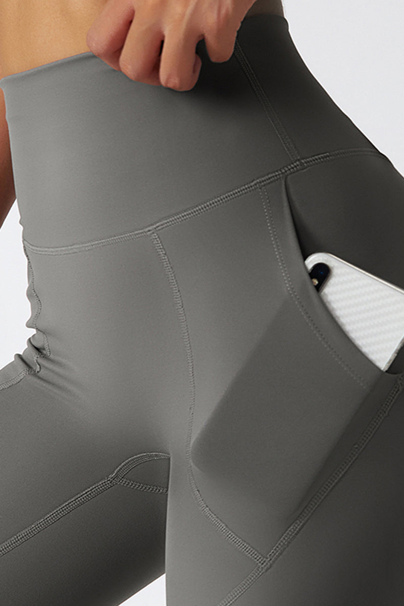 Lihuahatter™ Quick-drying Grey Camphora Leggings with Pockets