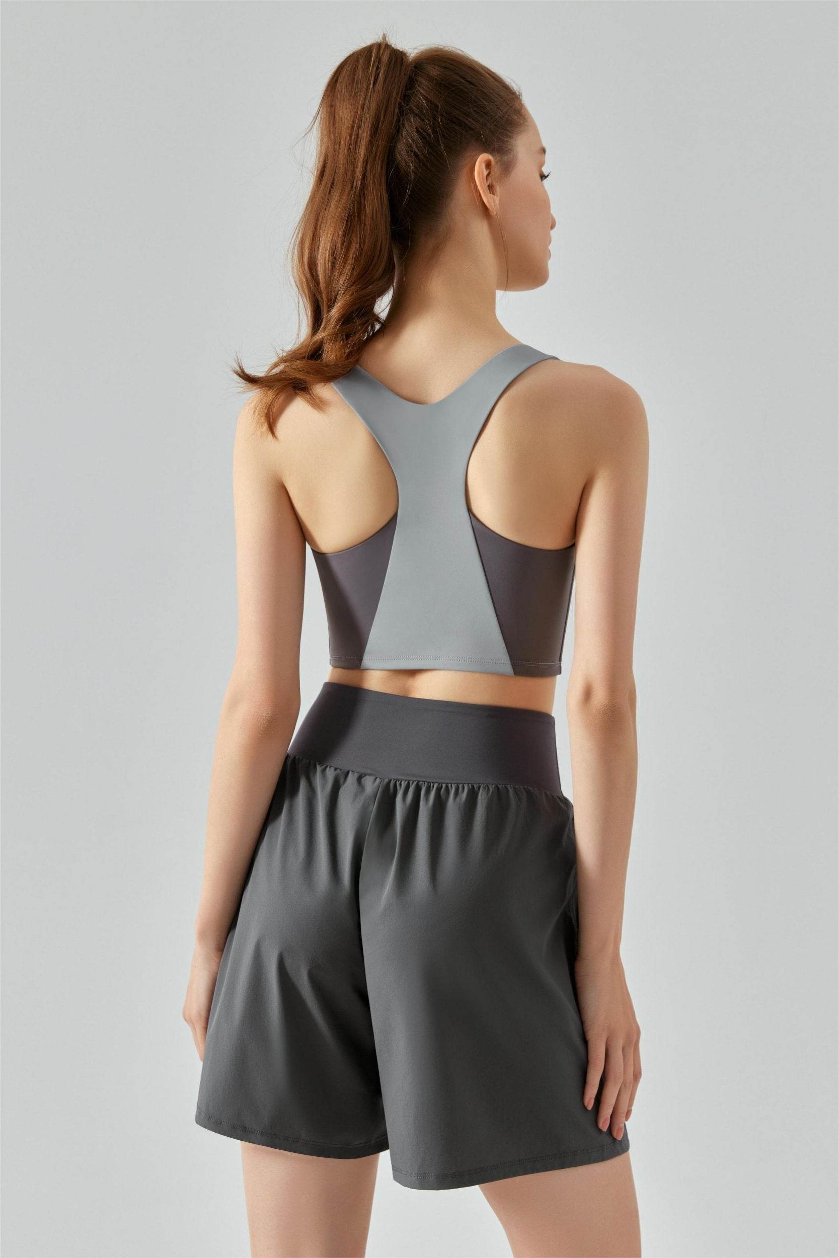 Color-Block Racerback Sports Bra