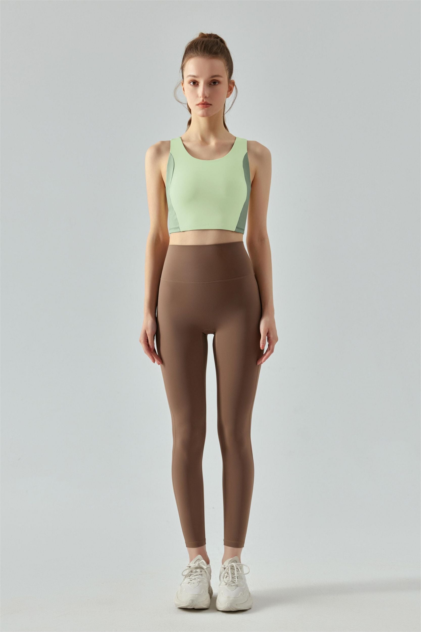 Color-Block Racerback Sports Bra