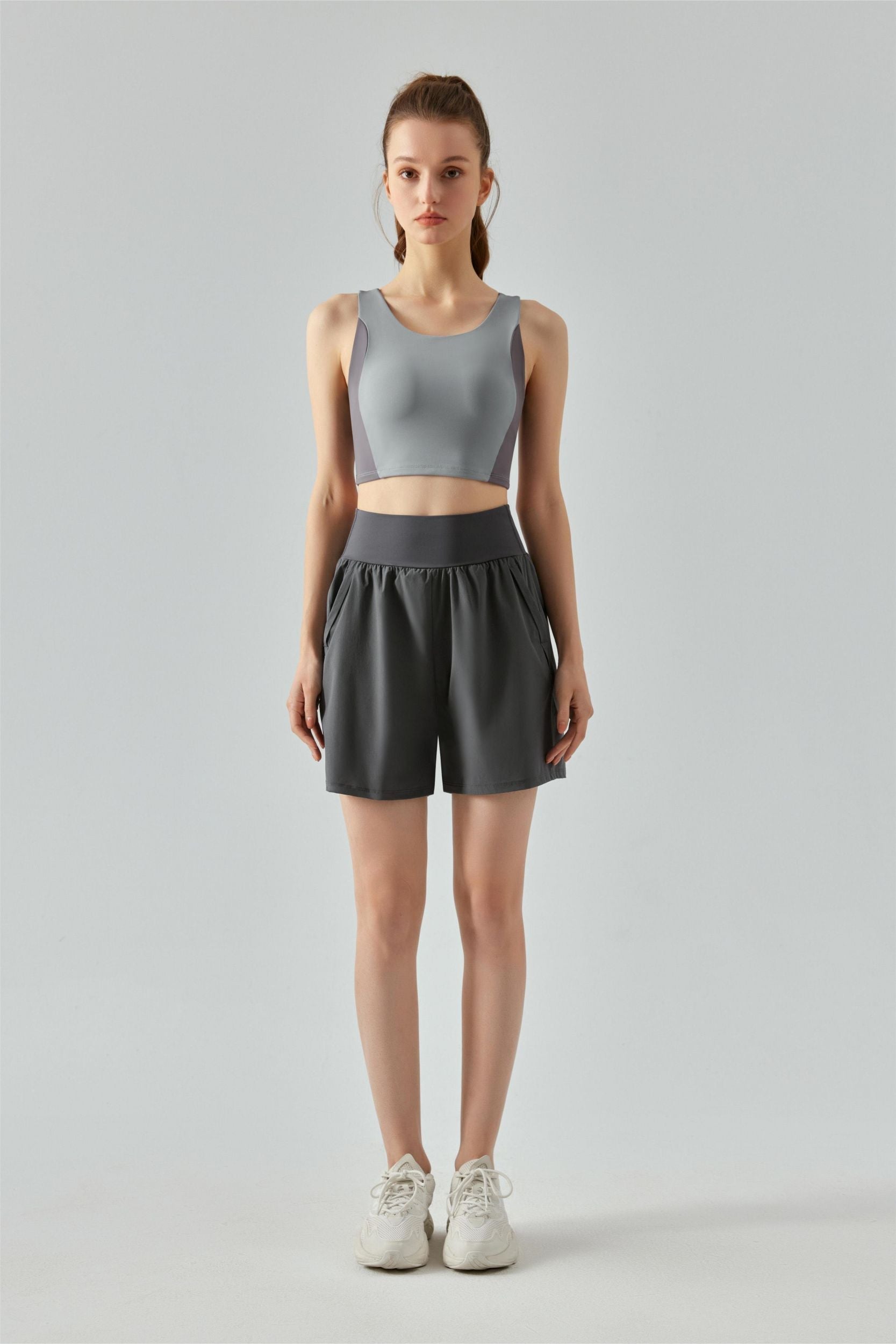 Color-Block Racerback Sports Bra