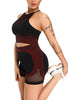 Contrast Mesh Seamless Sports Bra