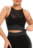 Contrast Mesh Seamless Sports Bra