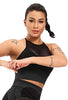 Contrast Mesh Seamless Sports Bra