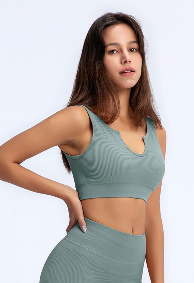 Cut-Out Seamless Sports Bra