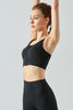 Front Zipper Racerback Sports Bra