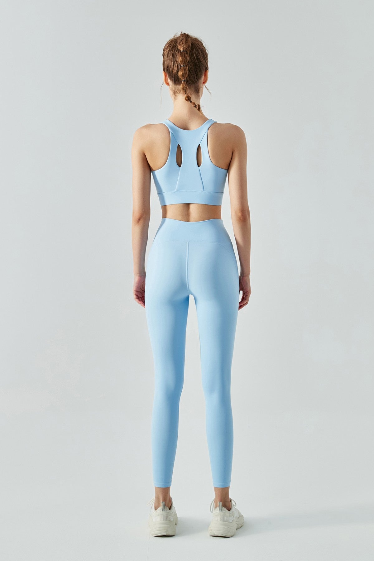 Front Zipper Racerback Sports Bra