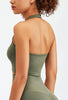 Halter Compression Square Neck Sports Bra - Luna