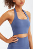 Halter Compression Square Neck Sports Bra - Luna