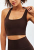 Halter Compression Square Neck Sports Bra - Luna