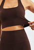 Halter Compression Square Neck Sports Bra - Luna