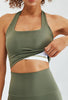 Halter Compression Square Neck Sports Bra - Luna