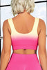 Ombre Seamless Scoop Neck Sports Bra - Galaxy