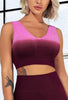 Ombre Seamless Scoop Neck Sports Bra - Galaxy