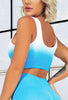 Ombre Seamless Scoop Neck Sports Bra - Galaxy