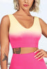 Ombre Seamless Scoop Neck Sports Bra - Galaxy