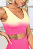 Ombre Seamless Scoop Neck Sports Bra - Galaxy