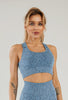 Puzzle Pattern Seamless Sports Bra