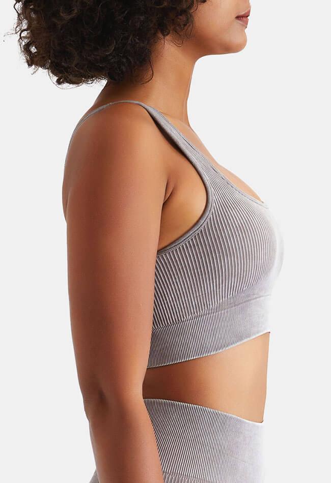 Ribbed High Elastic Seamless Sports Bra