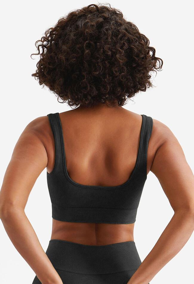 Ribbed High Elastic Seamless Sports Bra