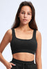 Ribbed Square Collar Sports Bra