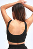 Ribbed Square Collar Sports Bra