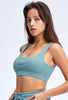 Ribbed Square Collar Sports Bra