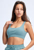 Ribbed Square Collar Sports Bra