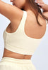 Ribbed Square Collar Sports Bra