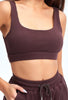 Ribbed Square Collar Sports Bra