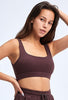 Ribbed Square Collar Sports Bra
