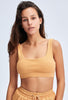 Ribbed Square Collar Sports Bra