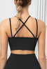 Seamless Backless Stretchy U Neck Sports Bra - Terry